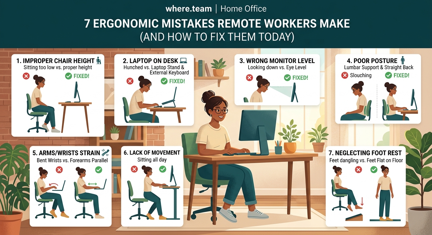 7 Ergonomic Mistakes Remote Workers Make (And How to Fix Them Today) — 2