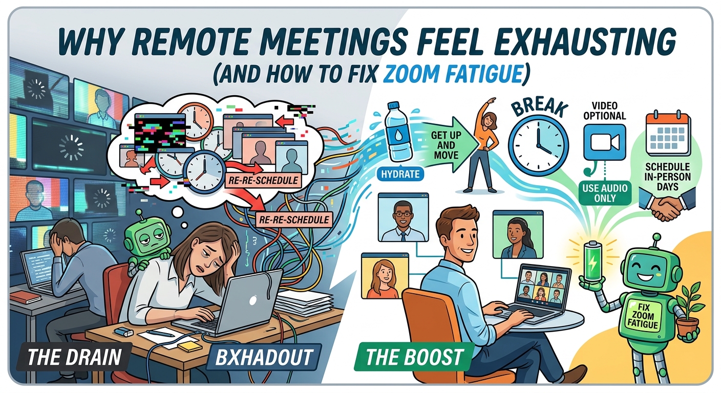 Why Your Remote Meetings Feel Exhausting (And How to Fix Zoom Fatigue) - Illustration 2