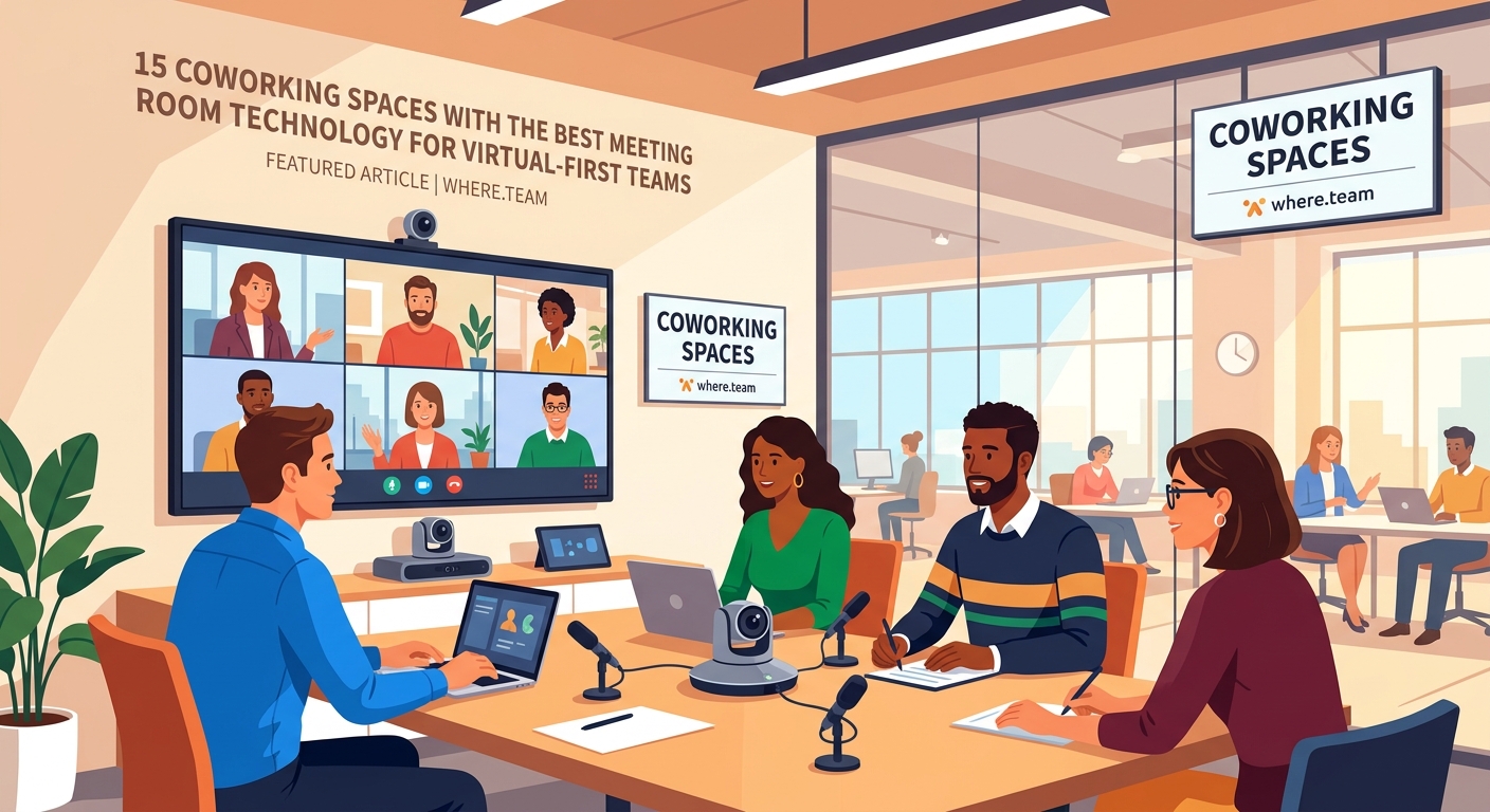 15 Coworking Spaces With the Best Meeting Room Technology for Virtual-First Teams - Illustration 1