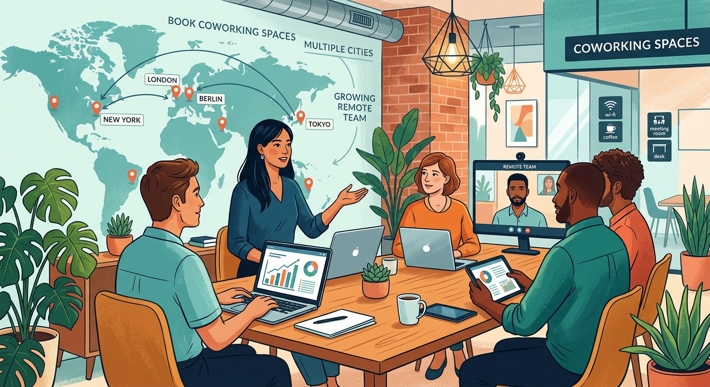 The Complete Guide to Booking Coworking Spaces in Multiple Cities for Your Growing Remote Team - Illustration 2