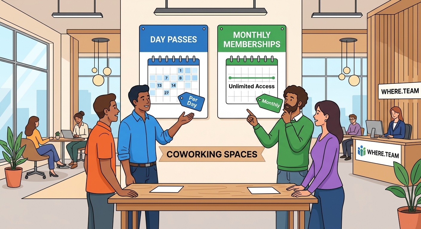 Day Passes vs Monthly Memberships: Which Coworking Option Makes Sense for Hybrid Teams? — 1