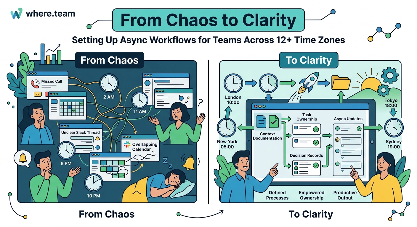 From Chaos to Clarity: Setting Up Async Workflows for Teams Across 12+ Time Zones — 2