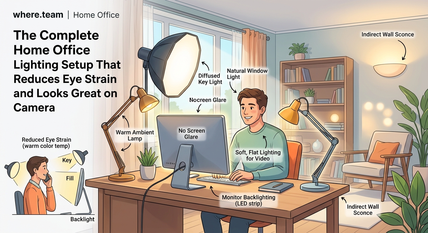 The Complete Home Office Lighting Setup That Reduces Eye Strain and Looks Great on Camera — 2