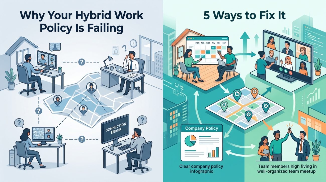 Why Your Hybrid Work Policy Is Failing (And 5 Ways to Fix It)