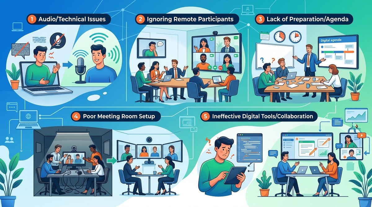 5 Common Hybrid Meeting Mistakes and How to Avoid Them