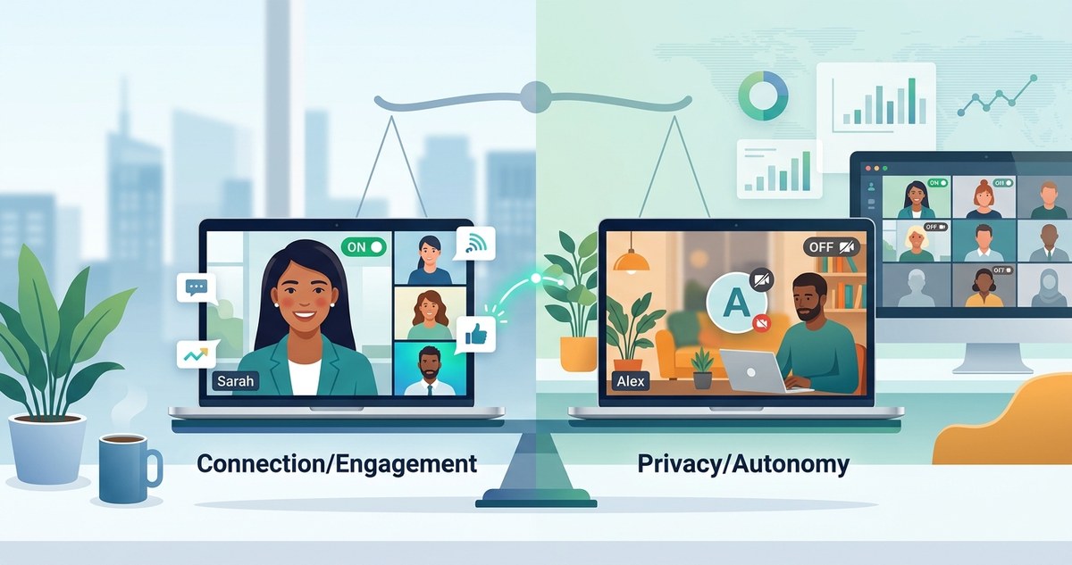 Should You Require Cameras On in Remote Meetings? Balancing Connection and Privacy